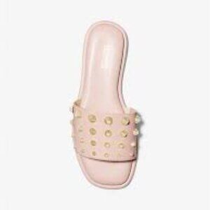 Michael Kors Women’s Hayworth Astor Stud Slide Sandal in Blush Pink - Size 9.5